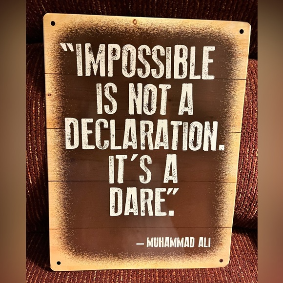 Muhammad Ali Inspirational Metal Sign - Picture 1 of 2